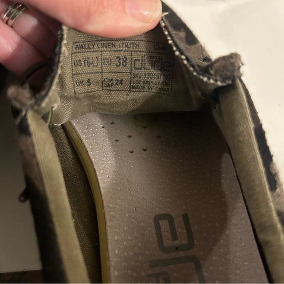 Hey Dude Wally style linen camouflage print lace up shoes size EU 38 or 6-7 y - Picture 3 of 7